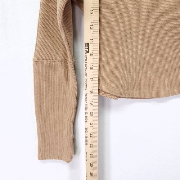 Free People Fuji Thermal Top Size XS Off Shoulder Dolman Long Sleeve Waffle Knit - Picture 5 of 12